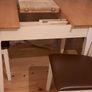 As new Extendable kitchen table and soft padded chairs Image 2