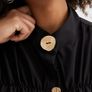BNWT Cameo Rose Black Ruched Button Front Mini Smock Dress, size S Image 3