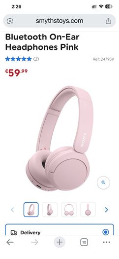 2x brand new unopened Sony headphones pink