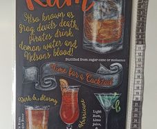 Rum Tin Metal sign