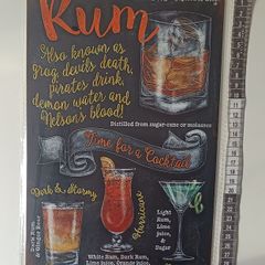 Rum Tin Metal sign