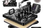 BRAND NEW 6 In 1 Heat Press Machine 800W 12 X 15 Inch Black &amp; Blue 360 Degree Rotation Design Digital LED Transfer Printing for Mug