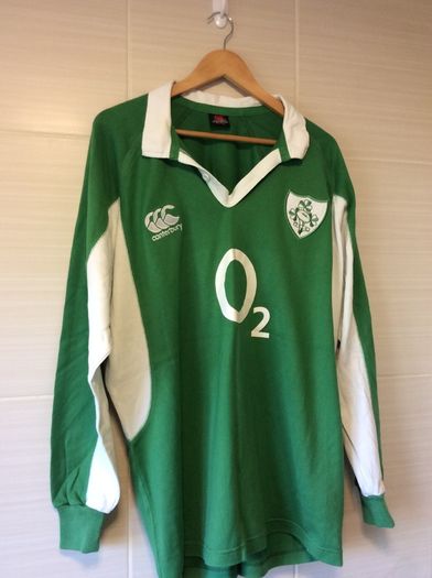 Ireland Rugby Jersey. Triple Crown Winning Jersey Year 2007. Official Canterbury IRFU Home Jersey. Authentic Original From The Time. Not A Modern Day Remake.