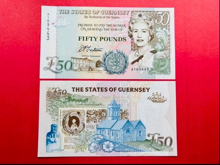 Guernsey  50 Pounds  1994  ( Uncirculated )  Pick  59  A Prefix .