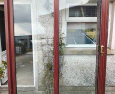 upvc rosewood sliding door