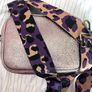 Gold leather handbag with 2 Image 6