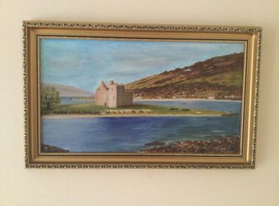 Art - Vintage Oil on Board ( M. Ballentine )
