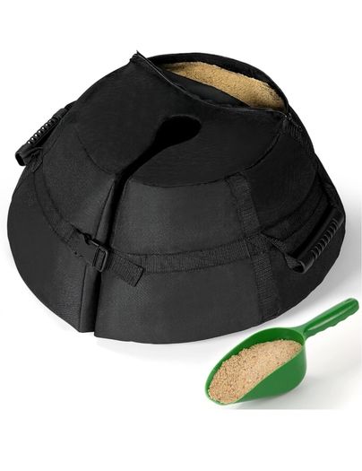 Parasol Base Weights Bag, Heavy-duty Parasol Sand Base up to 80 lbs, Removable Sand Base, Adjustable Diameter Garden Umbrella Base for All Kinds of Parasols (Round)