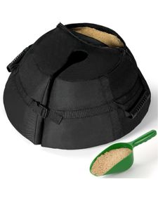 Parasol Base Weights Bag, Heavy-duty Parasol Sand Base up to 80 lbs, Removable Sand Base, Adjustable Diameter Garden Umbrella Base for All Kinds of Parasols (Round)