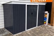 9ft x 4ft Metal Garden Storage Shed Tool House with Sliding Door