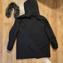 Primark Jacket Mens Medium Black Hooded Faux Fur Parka Winter Coat Warm Lined Image 4