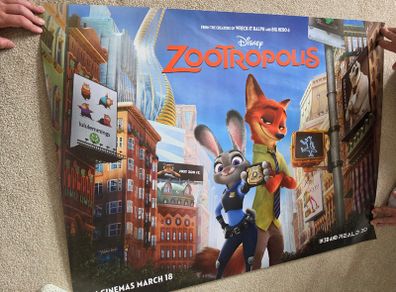Zootropolis Disney movie poster - double sided