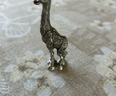Miniature Figurine Pewter Giraffe