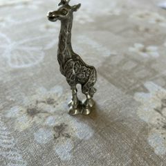 Miniature Figurine Pewter Giraffe