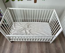 Cot, mattress, cover ikea gulliver