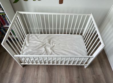 Cot, mattress, cover ikea gulliver