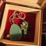 Vintage Irish Keyring with 2 Green Stones Image 6