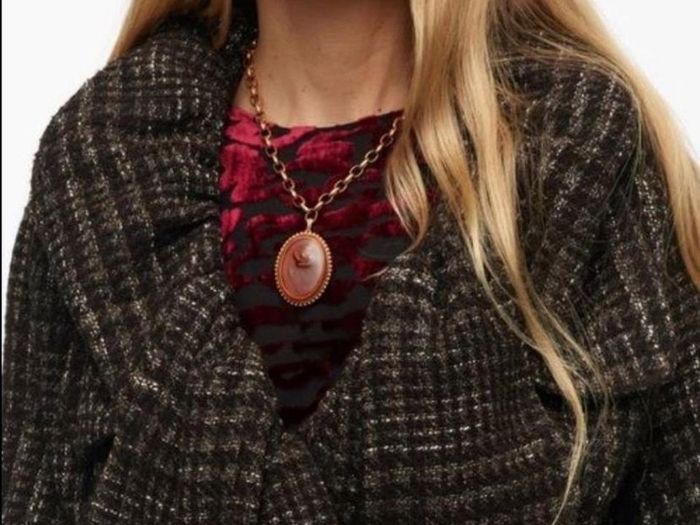 Limited edition Zara puff collar wool blend coat
