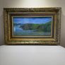 F.E. Nesbitt original signed Coastal Painting, ornate gilt frame Image 9