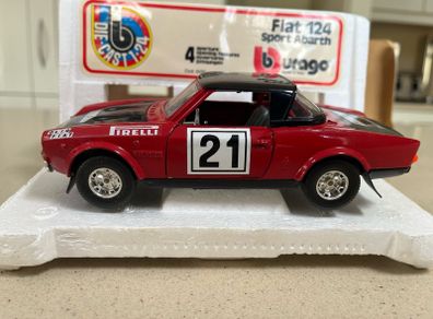 Fiat 124 Abarth Rally 1/24 Burago Rare