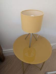 Yellow Bedside Lamps x2