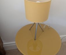Yellow Bedside Lamps x2