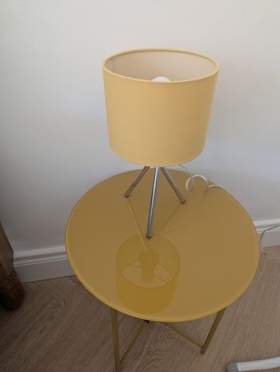 Yellow Bedside Lamps x2