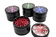 Herb Grinder Black Red 4 Layers 63mm Large 2 for 30