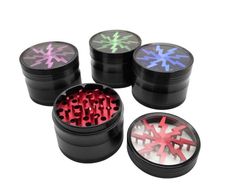 Herb Grinder Black Red 4 Layers 63mm Large 2 for 30