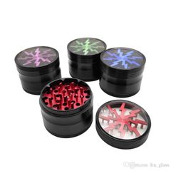 Herb Grinder Black Red 4 Layers 63mm Large 2 for 30