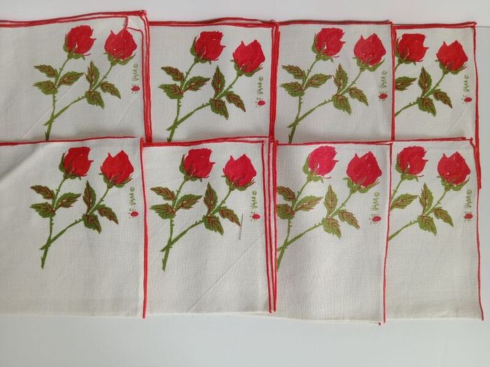 Vera Neumann, vintage table mats & napkins, vintage linen,
