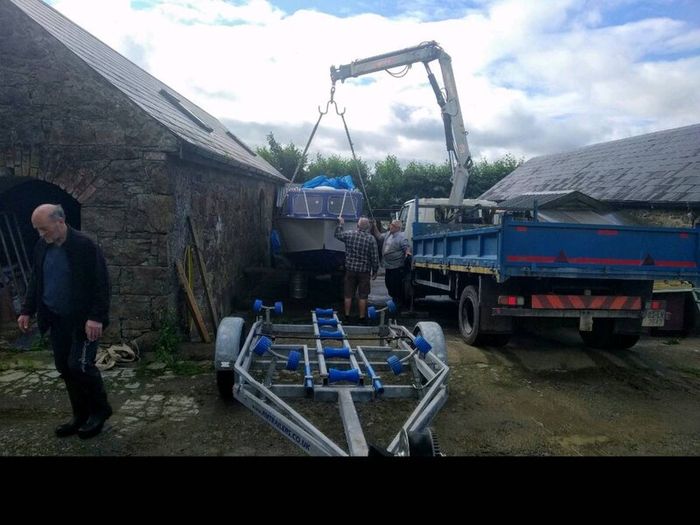 Boat trailer with unfinished project