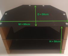 Stylish Glass TV & Games Console Unit