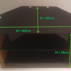Stylish Glass TV & Games Console Unit