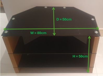 Stylish Glass TV & Games Console Unit