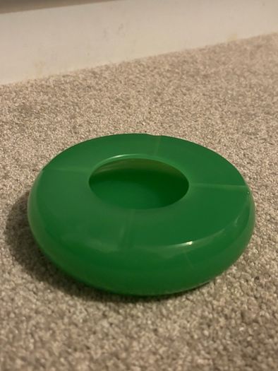 Vintage Green Glass Ashtray