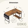 Small L Shaped Desk with Power Outlets,100 cm L Computer Corner Desk Image 2
