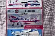 vintage Scottish Aviation Bulldog scale model construction kit