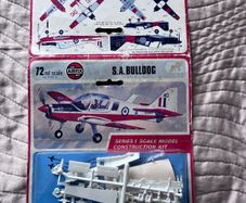 vintage Scottish Aviation Bulldog scale model construction kit