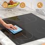 Plug in Induction Hob 60 cm Flex Zones with 13AMP Plug, Induction Hob 4 Ring Built-in Slide Control, Timer, Pause Function, Safe lock, 2800W, 220V-240V Image 6