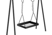 BRAND NEW Swing Grill Campfire Cooking Stand Multi-Use Carbon Steel Equipment Easy to Install Height Adjustable Camping Outdoors