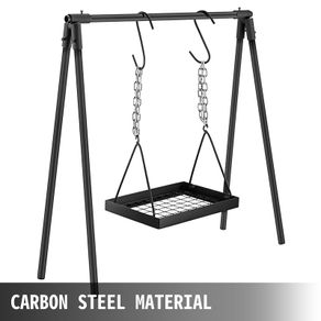 BRAND NEW Swing Grill Campfire Cooking Stand Multi-Use Carbon Steel Equipment Easy to Install Height Adjustable Camping Outdoors