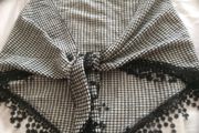 New black check scarf