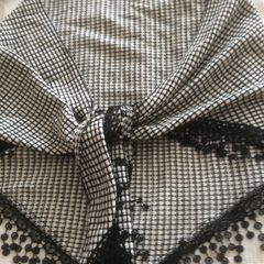 New black check scarf