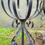 Vintage pair of wrought iron garden basket planters Image 2