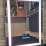 LED Bathroom Mirror Makeup Cosmetic Antifog Bluetooth Speakers Time Date Temperature Dual Light LED Bright Image 4