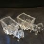 Vintage 1950s Pressed Glass Horses Image 2