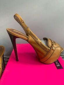 River Island Tan Stilettos