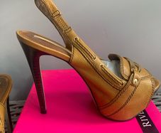 River Island Tan Stilettos