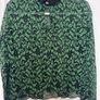 Zara Black and Green Lace Top Image 3